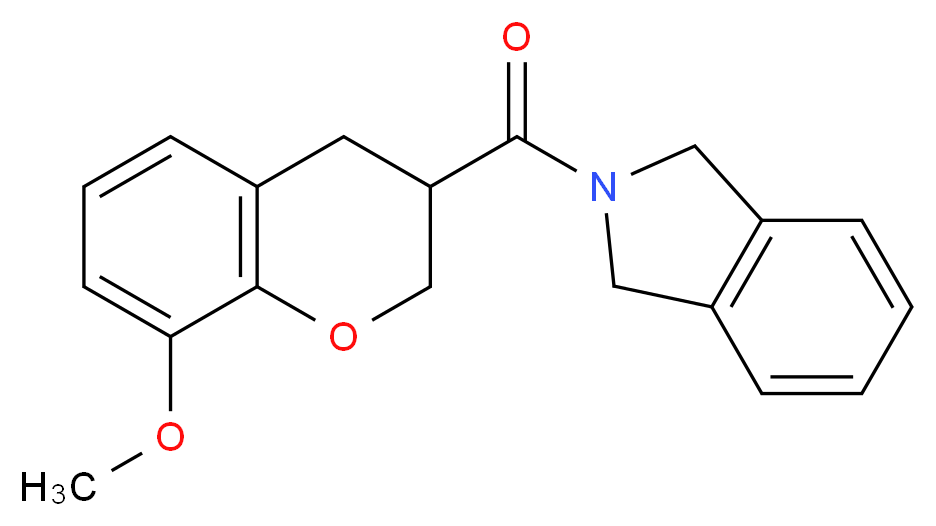 2-[(8-methoxy-3,4-dihydro-2H-chromen-3-yl)carbonyl]isoindoline_分子结构_CAS_)