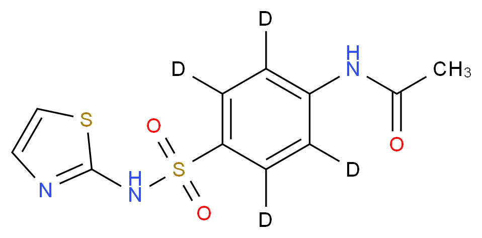 N-Acetylsulfathiazole-d4 (Major)_分子结构_CAS_1020718-91-5)