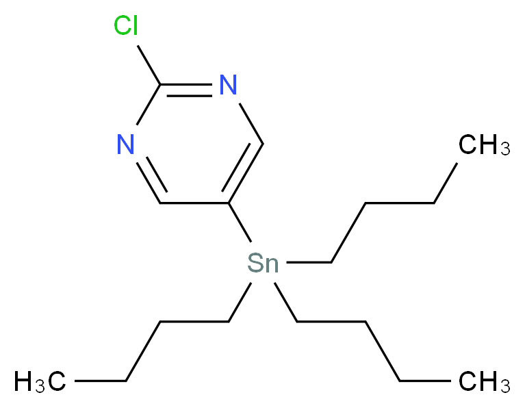 2-Chloro-5-(tributylstannyl)pyrimidine_分子结构_CAS_)