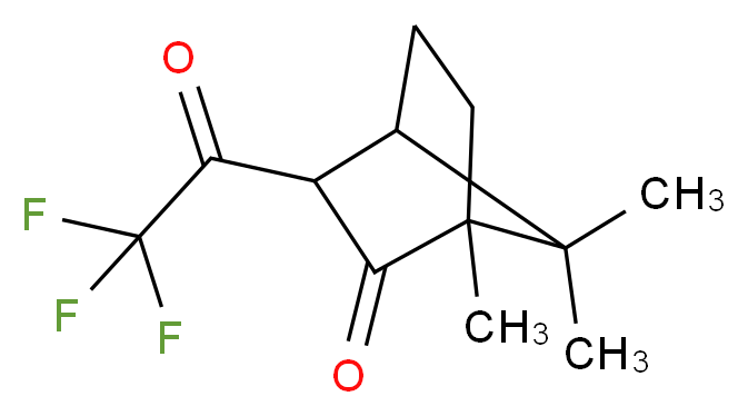 1,7,7-trimethyl-3-(trifluoroacetyl)bicyclo[2.2.1]heptan-2-one_分子结构_CAS_51800-98-7