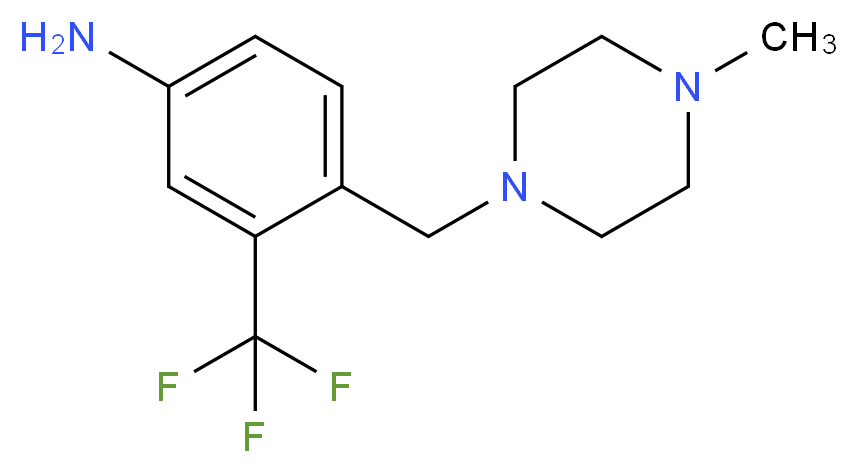 4-[(4-methylpiperazin-1-yl)methyl]-3-(trifluoromethyl)aniline_分子结构_CAS_694499-26-8