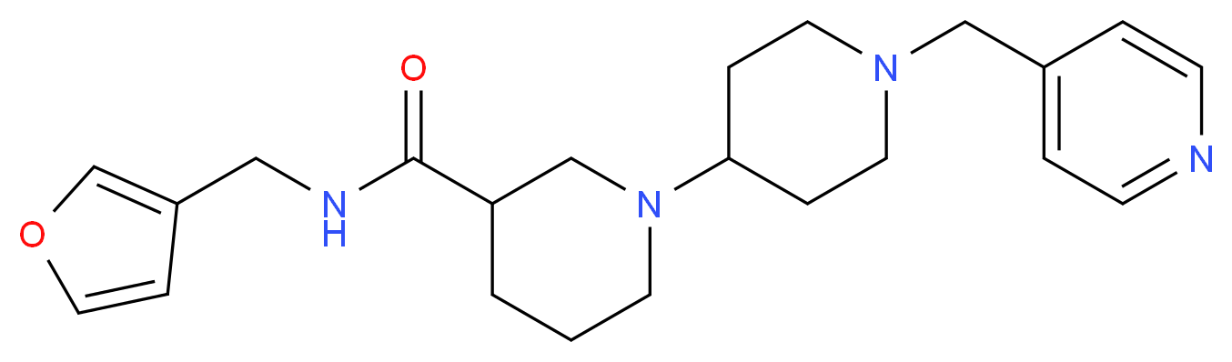 N-(3-furylmethyl)-1'-(pyridin-4-ylmethyl)-1,4'-bipiperidine-3-carboxamide_分子结构_CAS_)