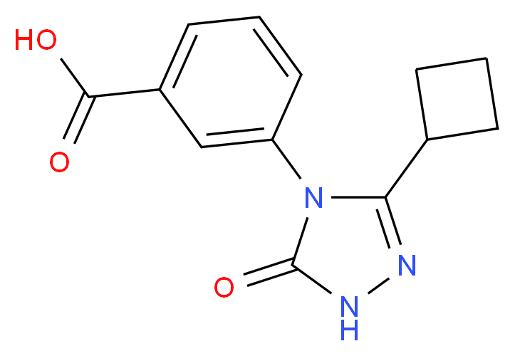 3-(3-cyclobutyl-5-oxo-1,5-dihydro-4H-1,2,4-triazol-4-yl)benzoic acid_分子结构_CAS_)