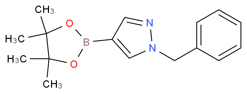 1-BENZYL-4-(4,4,5,5-TETRAMETHYL-1,3,2-DIOXABOROLAN-2-YL)-1H-PYRAZOLE_分子结构_CAS_761446-45-1)