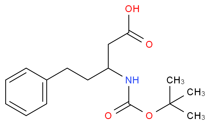 3-{[(tert-butoxy)carbonyl]amino}-5-phenylpentanoic acid_分子结构_CAS_955314-80-4