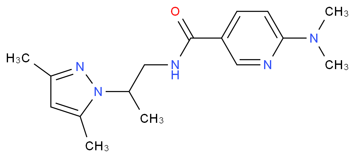 6-(dimethylamino)-N-[2-(3,5-dimethyl-1H-pyrazol-1-yl)propyl]nicotinamide_分子结构_CAS_)