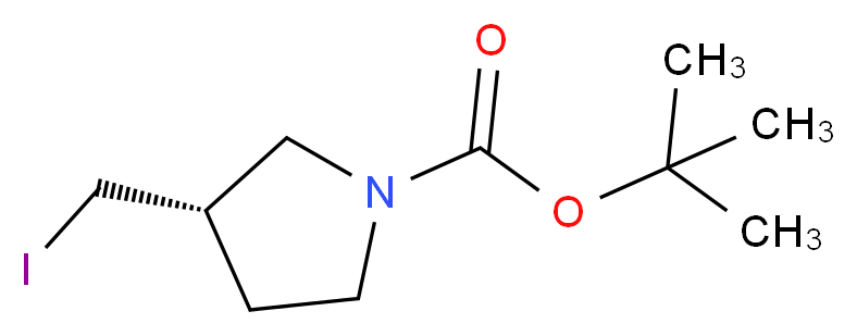 tert-butyl (3S)-3-(iodomethyl)pyrrolidine-1-carboxylate_分子结构_CAS_224168-68-7