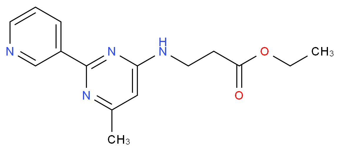 ethyl 3-[(6-methyl-2-pyridin-3-ylpyrimidin-4-yl)amino]propanoate_分子结构_CAS_)