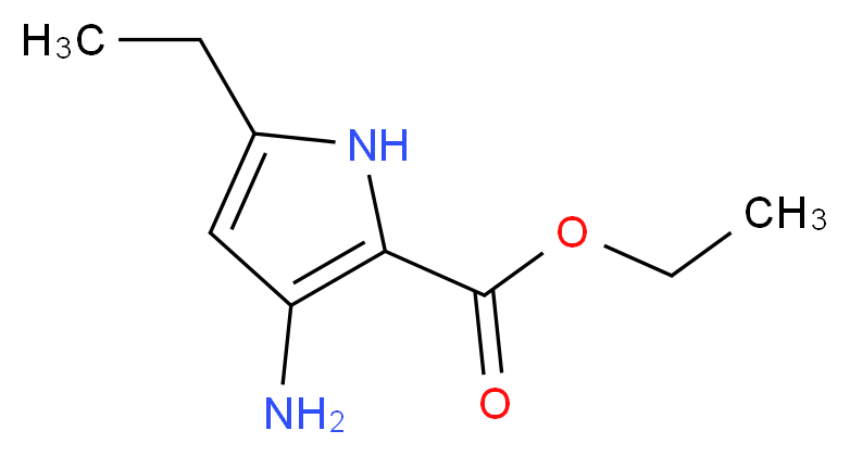 ethyl 3-amino-5-ethyl-1H-pyrrole-2-carboxylate_分子结构_CAS_1194374-72-5