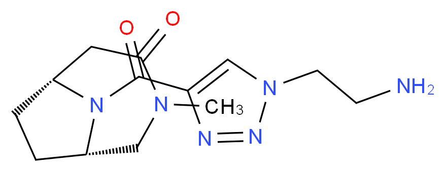 (1S*,6R*)-9-{[1-(2-aminoethyl)-1H-1,2,3-triazol-4-yl]carbonyl}-3-methyl-3,9-diazabicyclo[4.2.1]nonan-4-one_分子结构_CAS_)