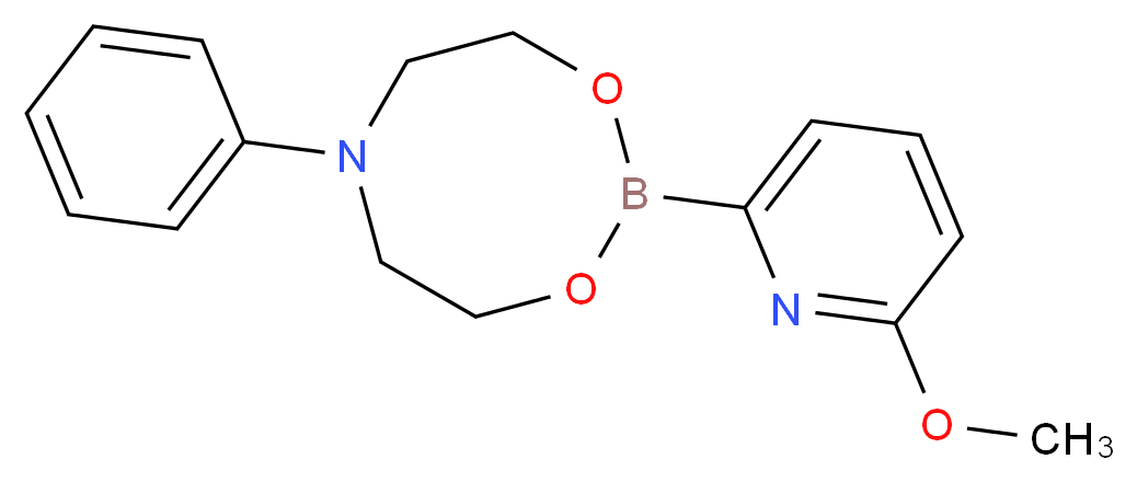6-甲氧基吡啶-2-硼酸 N-苯基二乙醇胺酯_分子结构_CAS_872054-59-6)