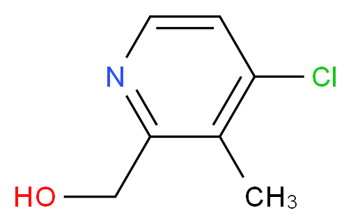 4-Chloro-2-(hydroxymethyl)-3-methylpyridine_分子结构_CAS_59886-85-0)