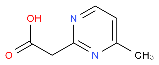 2-(4-methylpyrimidin-2-yl)acetic acid_分子结构_CAS_66621-74-7