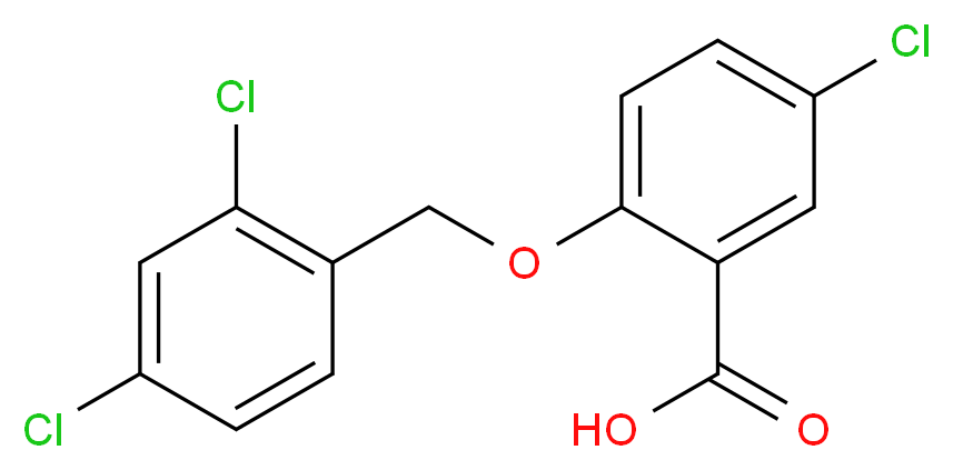5-Chloro-2-[(2,4-dichlorobenzyl)oxy]benzoic acid_分子结构_CAS_)