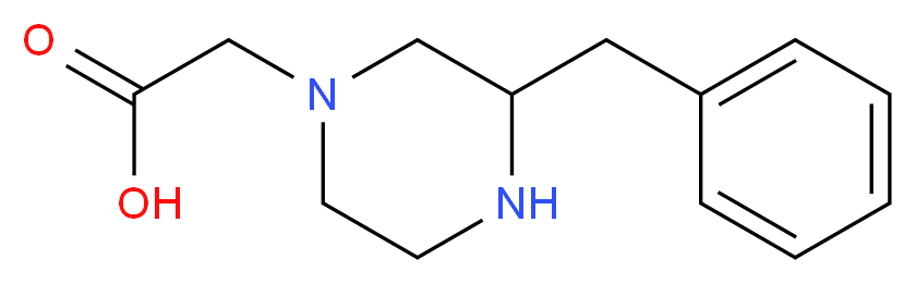 2-(3-benzylpiperazin-1-yl)acetic acid_分子结构_CAS_1060813-73-1