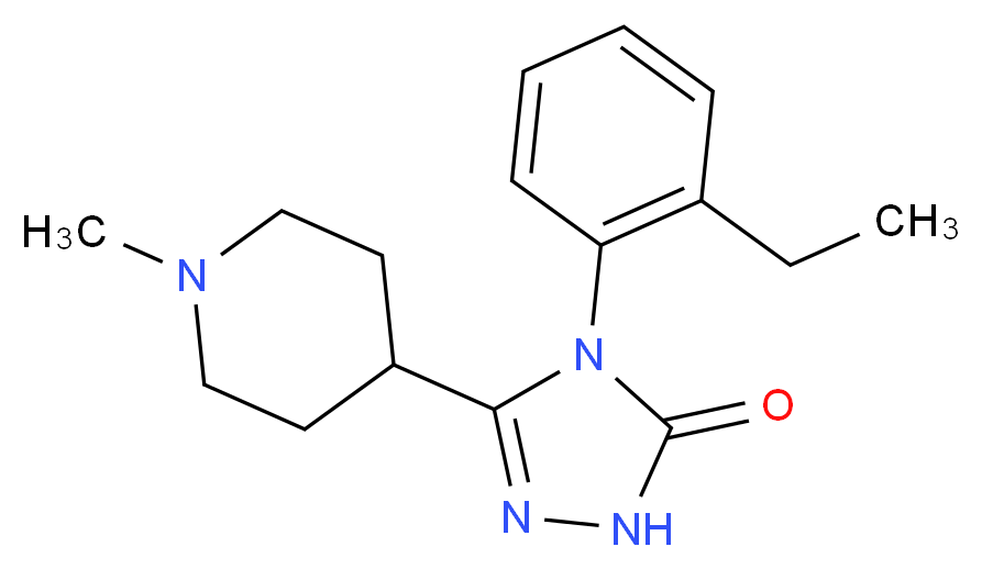 4-(2-ethylphenyl)-5-(1-methylpiperidin-4-yl)-2,4-dihydro-3H-1,2,4-triazol-3-one_分子结构_CAS_)