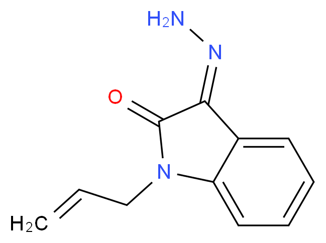 (3Z)-3-hydrazinylidene-1-(prop-2-en-1-yl)-2,3-dihydro-1H-indol-2-one_分子结构_CAS_832-83-7