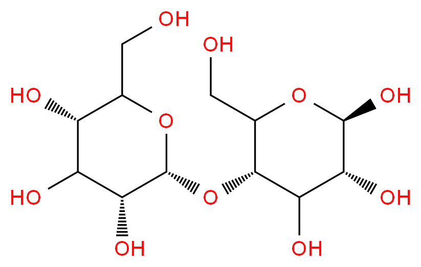 (3S,5R,6R)-2-(hydroxymethyl)-6-{[(3S,5R,6R)-4,5,6-trihydroxy-2-(hydroxymethyl)oxan-3-yl]oxy}oxane-3,4,5-triol_分子结构_CAS_35438-40-5