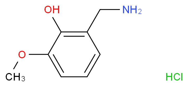 2-(Aminomethyl)-6-methoxyphenol hydrochloride_分子结构_CAS_)