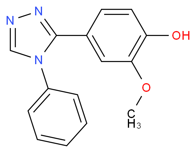 2-methoxy-4-(4-phenyl-4H-1,2,4-triazol-3-yl)phenol_分子结构_CAS_)