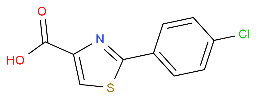 2-(4-Chlorophenyl)-1,3-thiazole-4-carboxylic acid_分子结构_CAS_17228-98-7)