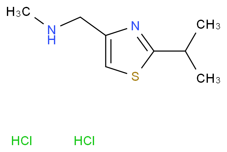 methyl({[2-(propan-2-yl)-1,3-thiazol-4-yl]methyl})amine dihydrochloride_分子结构_CAS_903131-67-9