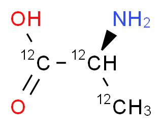 (2S)-2-amino(1,2,3-<sup>1</sup><sup>2</sup>C<sub>3</sub>)propanoic acid_分子结构_CAS_56-41-7