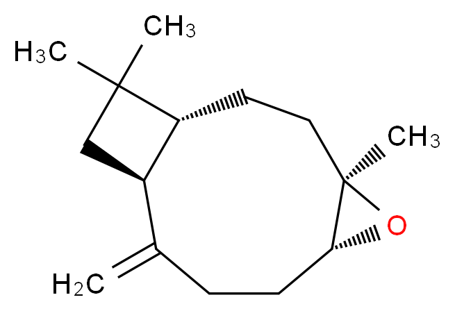 (1R,4R,6R,10S)-4,12,12-trimethyl-9-methylidene-5-oxatricyclo[8.2.0.0<sup>4</sup>,<sup>6</sup>]dodecane_分子结构_CAS_1139-30-6