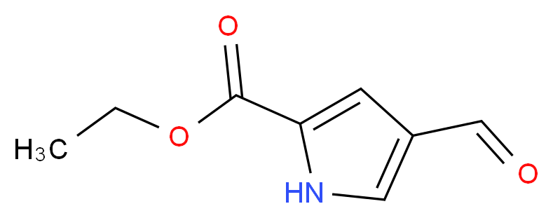 ethyl 4-formyl-1H-pyrrole-2-carboxylate_分子结构_CAS_7126-57-0