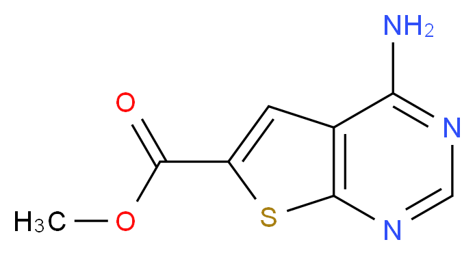 Methyl 4-aminothieno[2,3-d]pyrimidine-6-carboxylate_分子结构_CAS_155087-15-3)