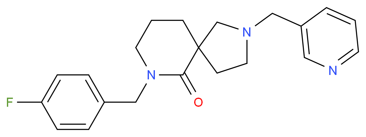 7-(4-fluorobenzyl)-2-(3-pyridinylmethyl)-2,7-diazaspiro[4.5]decan-6-one_分子结构_CAS_)