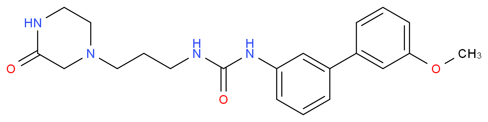 N-(3'-methoxybiphenyl-3-yl)-N'-[3-(3-oxopiperazin-1-yl)propyl]urea_分子结构_CAS_)