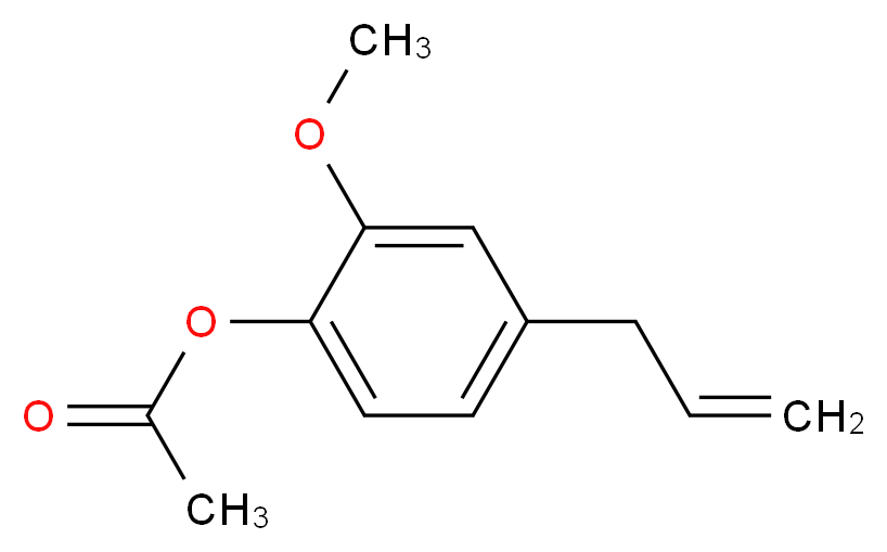 2-methoxy-4-(prop-2-en-1-yl)phenyl acetate_分子结构_CAS_93-28-7