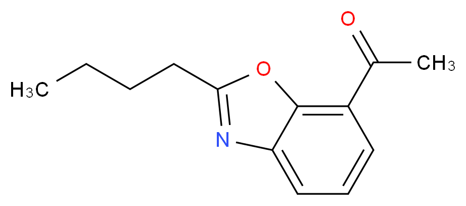1-(2-Butyl-1,3-benzoxazol-7-yl)-1-ethanone_分子结构_CAS_)