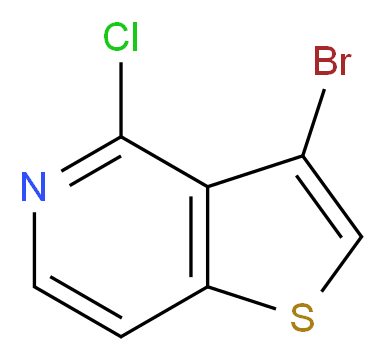 3-bromo-4-chlorothieno[3,2-c]pyridine_分子结构_CAS_29064-82-2