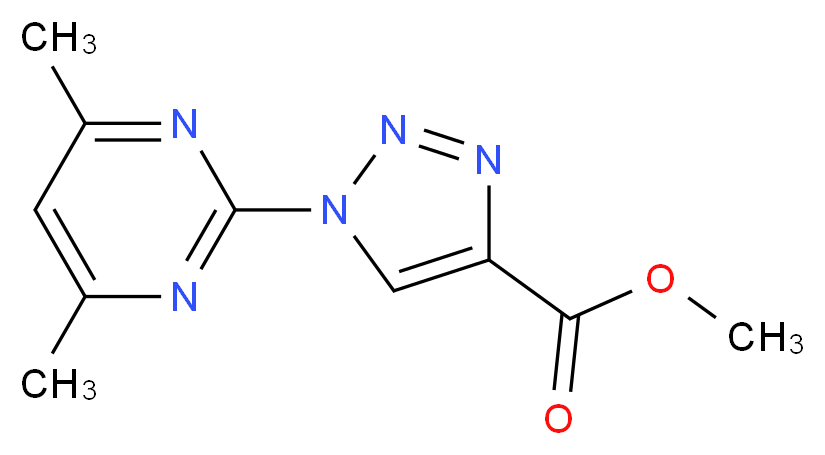 Methyl 1-(4,6-dimethyl-2-pyrimidinyl)-1H-1,2,3-triazole-4-carboxylate_分子结构_CAS_)