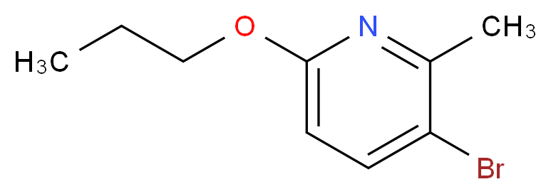 3-Bromo-2-methyl-6-propoxypyridine_分子结构_CAS_1280786-78-8)