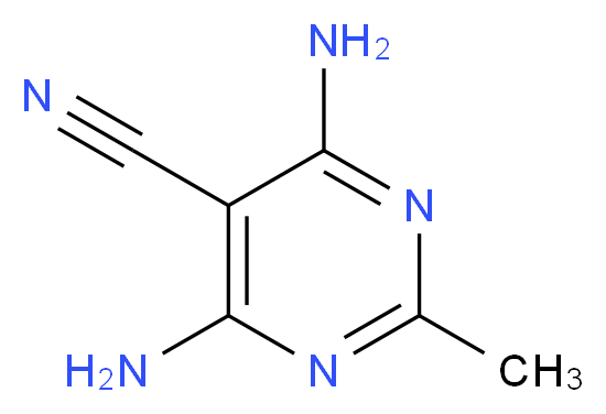 4,6-diamino-2-methylpyrimidine-5-carbonitrile_分子结构_CAS_76587-28-5