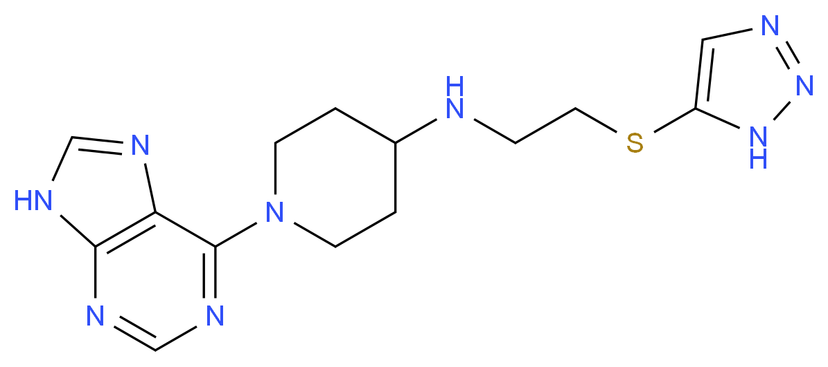 1-(9H-purin-6-yl)-N-[2-(1H-1,2,3-triazol-5-ylthio)ethyl]piperidin-4-amine_分子结构_CAS_)