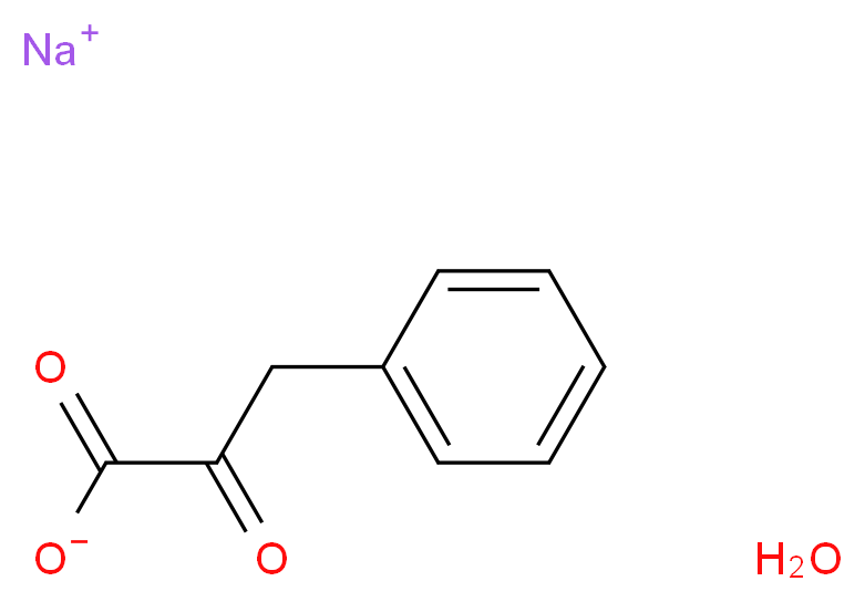 sodium 2-oxo-3-phenylpropanoate hydrate_分子结构_CAS_122049-54-1