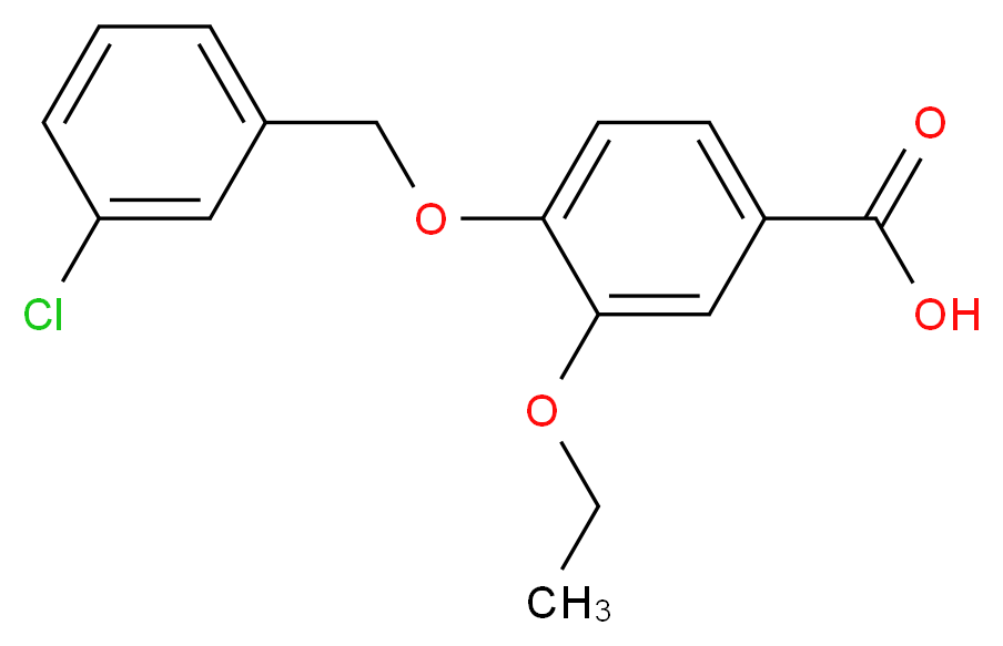 4-[(3-Chlorobenzyl)oxy]-3-ethoxybenzoic acid_分子结构_CAS_)