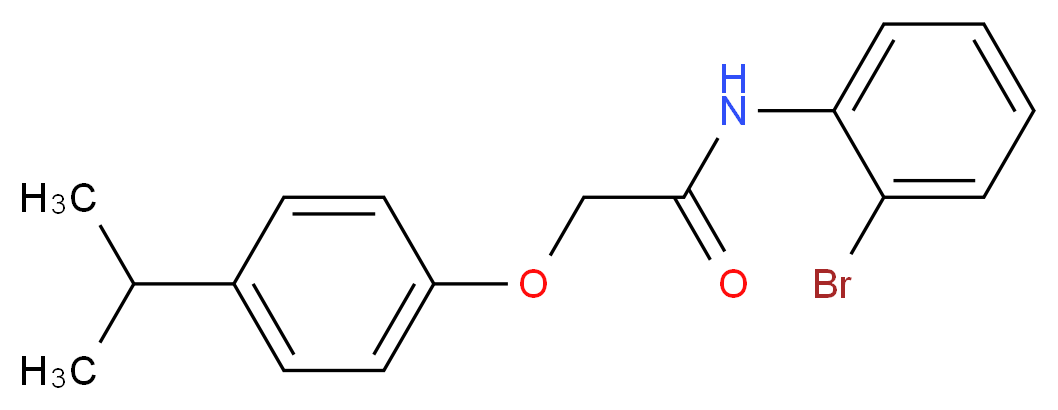 N-(2-bromophenyl)-2-[4-(propan-2-yl)phenoxy]acetamide_分子结构_CAS_431995-26-5