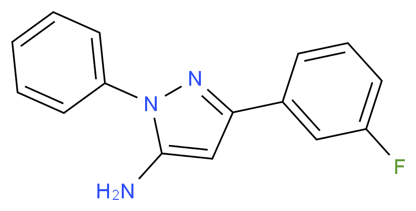 5-(3-FLUORO-PHENYL)-2-PHENYL-2H-PYRAZOL-3-YLAMINE_分子结构_CAS_1015844-72-0)