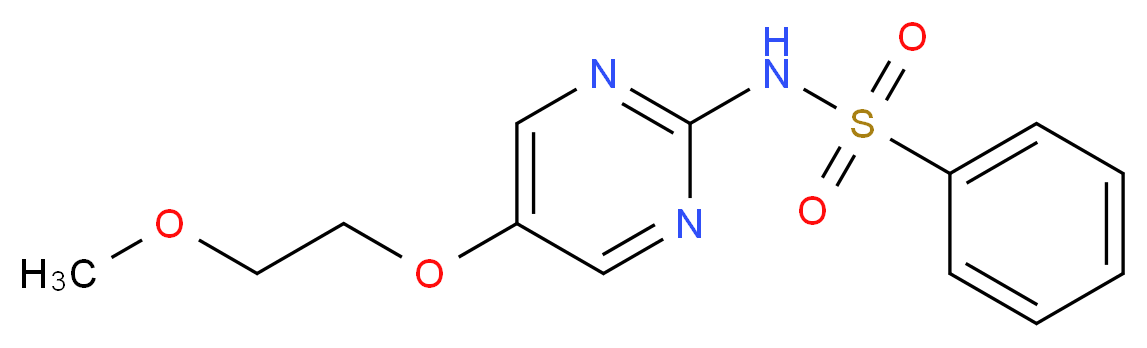 N-[5-(2-methoxyethoxy)pyrimidin-2-yl]benzenesulfonamide_分子结构_CAS_339-44-6