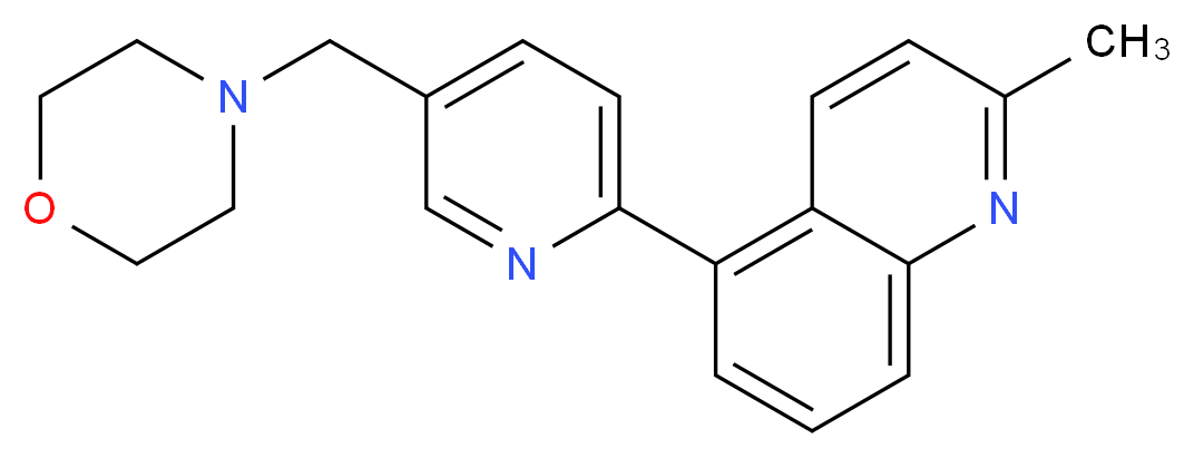 2-methyl-5-[5-(morpholin-4-ylmethyl)pyridin-2-yl]quinoline_分子结构_CAS_)