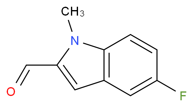 5-Fluoro-1-methyl-1H-indole-2-carbaldehyde_分子结构_CAS_883531-48-4)