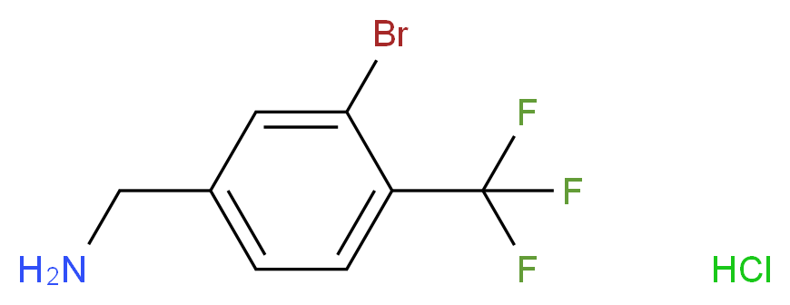 (3-Bromo-4-(trifluoromethyl)phenyl)methanamine hydrochloride_分子结构_CAS_1214327-18-0)