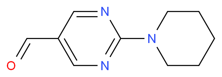 2-(PIPERIDIN-1-YL)PYRIMIDINE-5-CARBALDEHYDE_分子结构_CAS_149806-11-1)