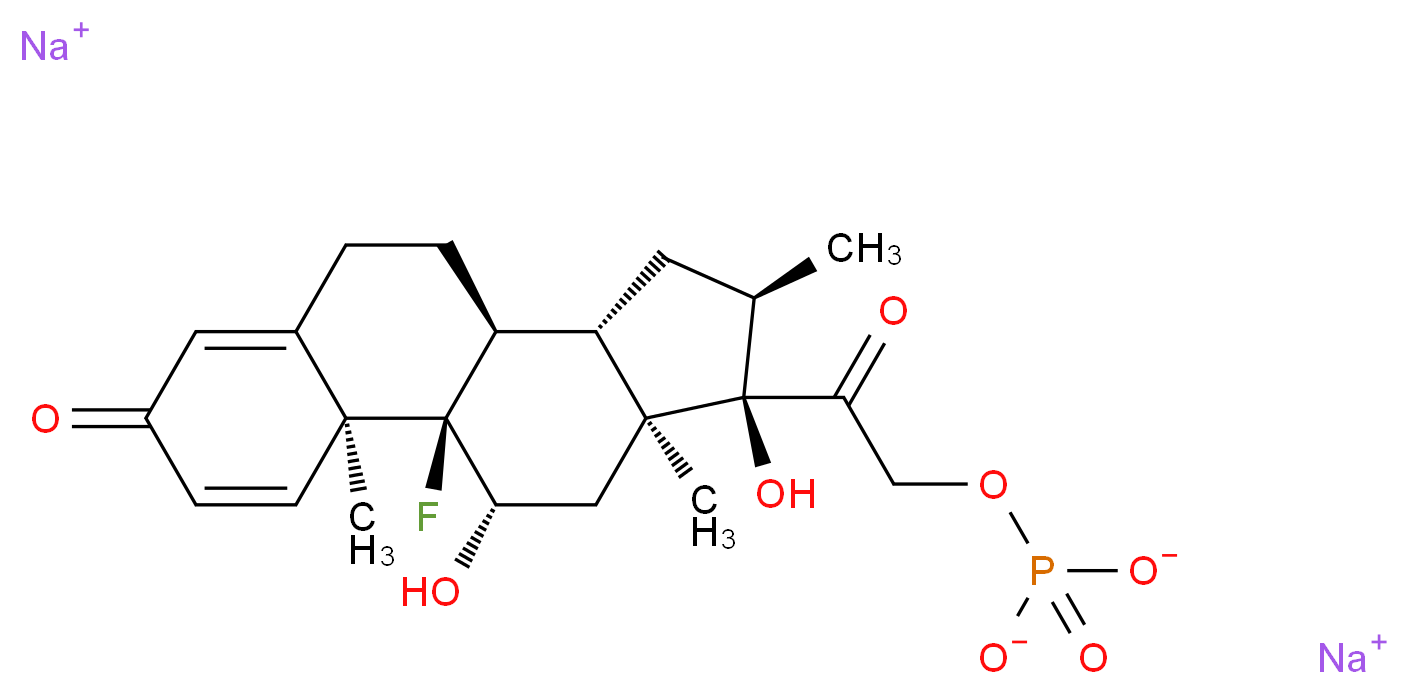 Dexamethasone Sodium Phosphate_分子结构_CAS_2392-39-4)