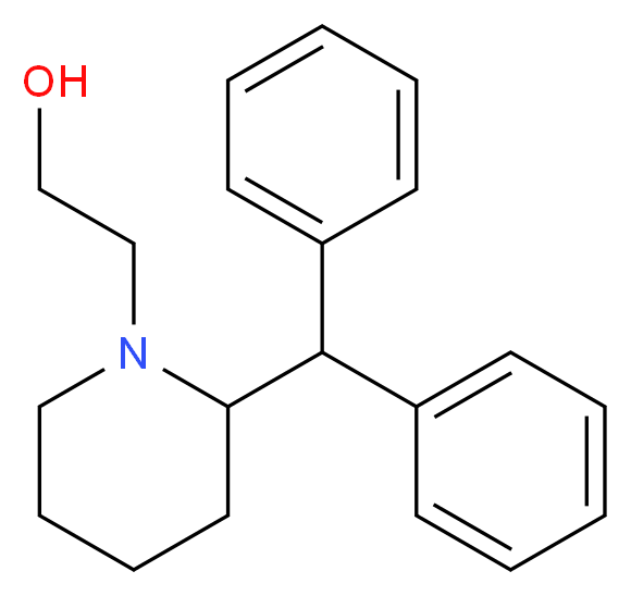 2-[2-(diphenylmethyl)piperidin-1-yl]ethan-1-ol_分子结构_CAS_13862-07-2